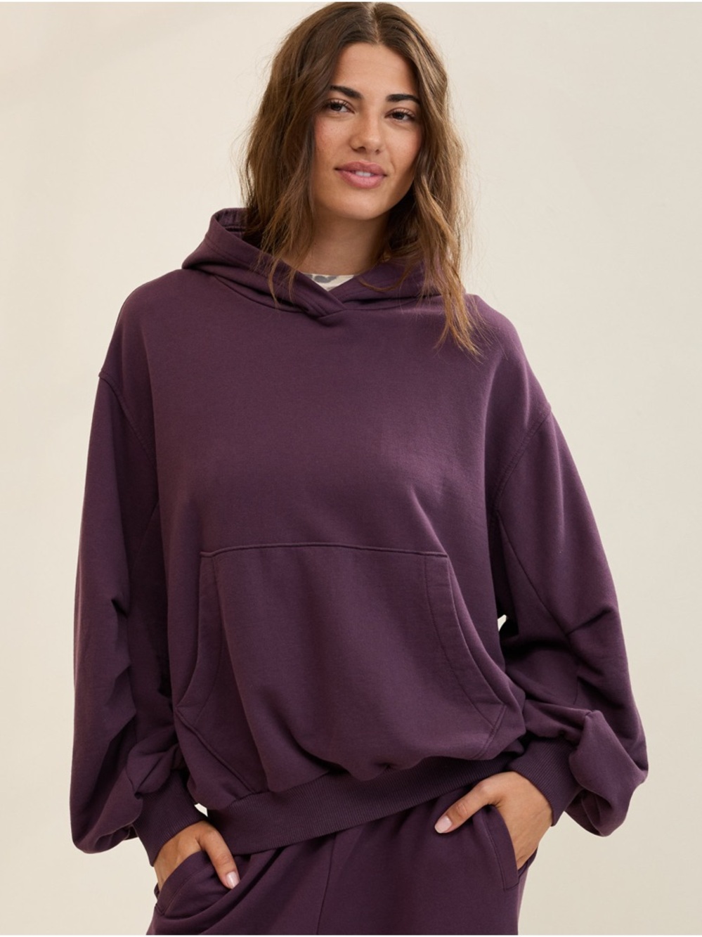 Aerie Jet Setter Oversized Hoodie - Cool Berry (XL)